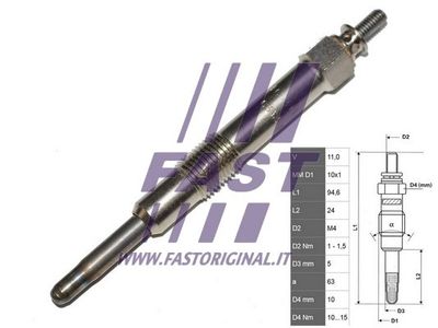 Свеча накаливания FAST FT82730 для MITSUBISHI L300