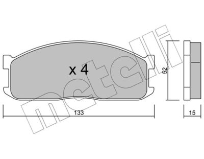 Комплект тормозных колодок, дисковый тормоз METELLI 22-0232-0 для FORD ECONOVAN