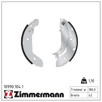 комплект спирачна челюст ZIMMERMANN