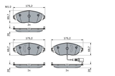 Brake Pad Set, disc brake 0 986 424 285