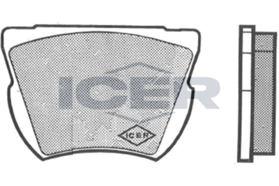 Комплект тормозных колодок, дисковый тормоз ICER 180031 для RELIANT SCIMITAR