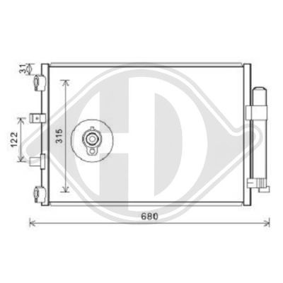 Конденсатор, кондиционер DIEDERICHS DCC1644 для FORD C-MAX