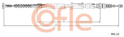 Тросик, cтояночный тормоз COFLE 461.12 для FIAT MAREA