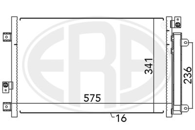 Конденсатор, кондиционер ERA 667076 для FIAT MULTIPLA