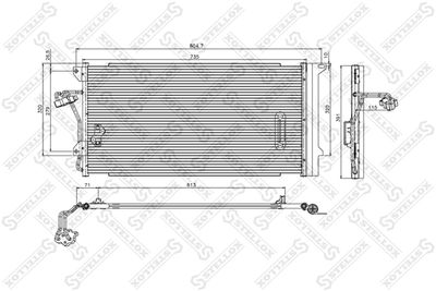 кондензатор, климатизация STELLOX 10-45182-SX