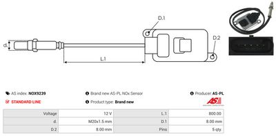 SENZOR NOX INJECTIE ADITIV AS-PL NOX9239 2