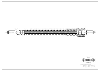 CORTECO 19032215 Тормозной шланг  для LAND ROVER RANGE ROVER I 3.5 4x4
