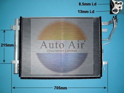 Auto Air Gloucester 16-1096 Condenser, air conditioning
