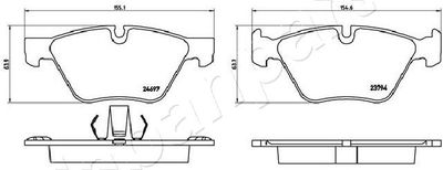 SET PLACUTE FRANA FRANA DISC JAPANPARTS PA0124AF 1