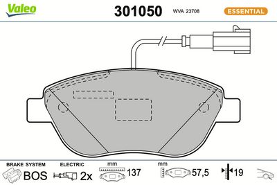BREMSBELAGSATZ SCHEIBENBREMSE