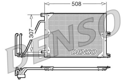 Конденсатор, кондиционер DENSO DCN20030 для OPEL VECTRA