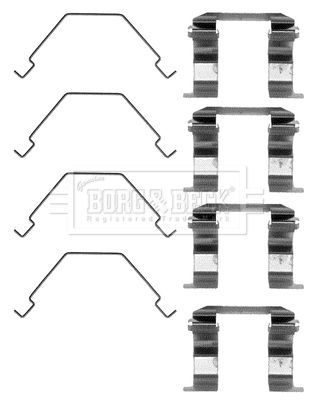 Комплектующие, колодки дискового тормоза BORG & BECK BBK1083 для MAZDA MX-6