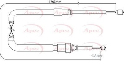 Cable Pull, parking brake APEC CAB1546