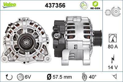 GENERATOR / ALTERNATOR VALEO 437356