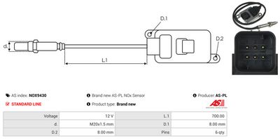 SENZOR NOX INJECTIE ADITIV AS-PL NOX9430 2