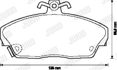 Комплект тормозных колодок, дисковый тормоз JURID 571976J для HONDA CONCERTO