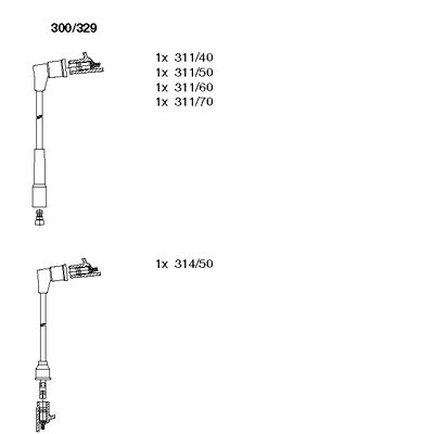Комплект проводов зажигания BREMI 300/329 для NISSAN CHERRY