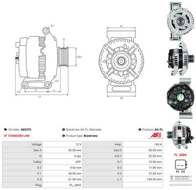 Alternator AS-PL A6537S