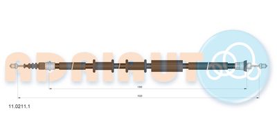 Cable Pull, parking brake 11.0211.1