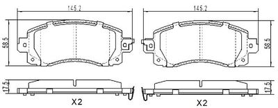 Jarrupala, levyjarru FREMAX FBP-0256 – SUBARU
