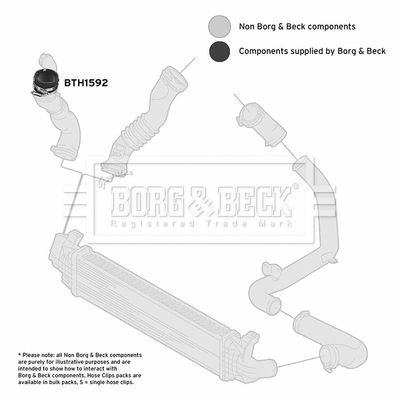 Charge Air Hose Borg & Beck BTH1592