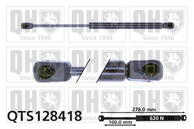 QUINTON HAZELL QTS128418 Амортизатор багажника и капота  для ALFA ROMEO 164 (Альфа-ромео 164)