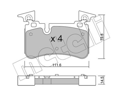 Комплект тормозных колодок, дисковый тормоз 22-1223-0