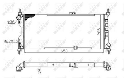 Radiator, engine cooling 507522A