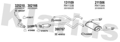 Układ wydechowy KLARIUS 721369E