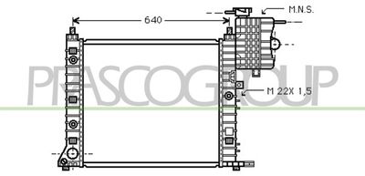 Радиатор, охлаждение двигателя PRASCO ME907R002 для MERCEDES-BENZ V-CLASS