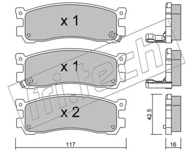 Комплект тормозных колодок, дисковый тормоз fri.tech. 494.0 для MAZDA MPV