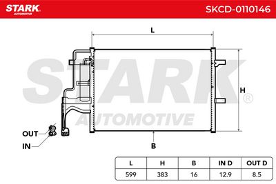 кондензатор, климатизация STARK SKCD-0110146