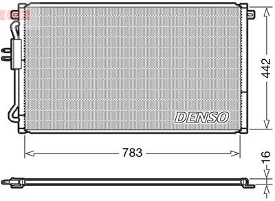 Конденсатор, кондиционер DENSO DCN06015 для CHRYSLER VOYAGER
