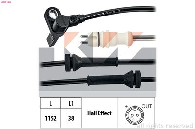 SENSOR RADDREHZAHL KW 460198