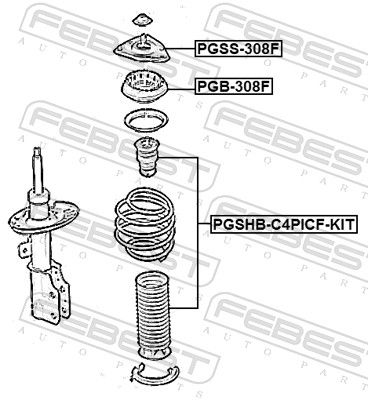 Dust Cover Kit, shock absorber PGSHB-C4PICF-KIT