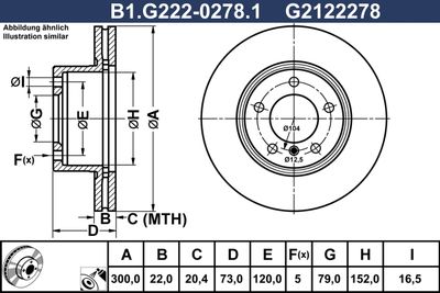 спирачен диск GALFER B1.G222-0278.1