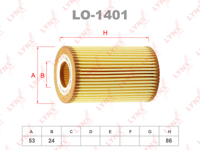 LO-1401 LYNXauto Масляный фильтр