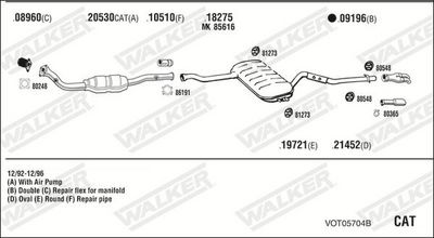 Изпускателна система WALKER VOT05704B