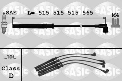 Przewody zapłonowe SASIC 9284012 produkt