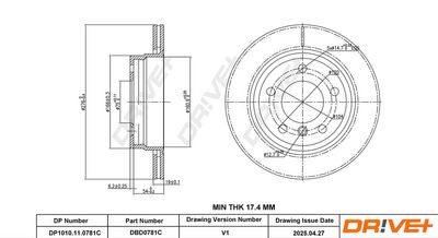 BREMSSCHEIBE DR!VE+ DBD0781C 2
