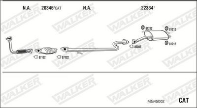 Изпускателна система WALKER MG45002