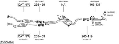 SISTEM DE ESAPAMENT BOSAL SYS00390