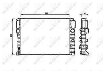 Radiator, engine cooling 53829