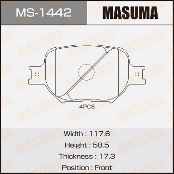 Комплект тормозных колодок MASUMA MS-1442 для TOYOTA BREVIS