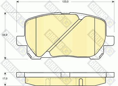 Комплект тормозных колодок, дисковый тормоз GIRLING 6133159 для TOYOTA NOAH/VOXY