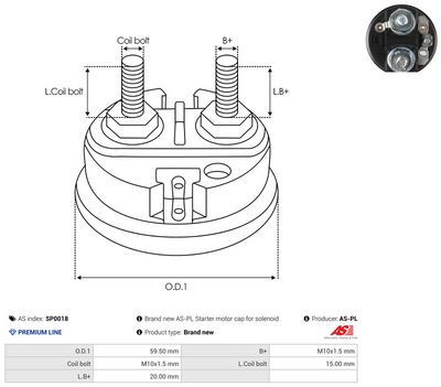 CAPAC RELEU DEMAROR AS-PL SP0018 1