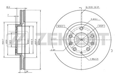 ZEKKERT BS-5313 Тормозной диск 