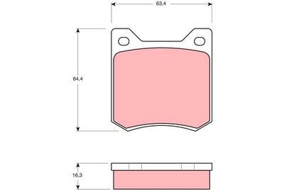 Комплект тормозных колодок, дисковый тормоз TRW GDB550 для PEUGEOT 204