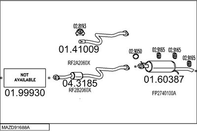 SISTEM DE ESAPAMENT MTS MAZD91688A018722