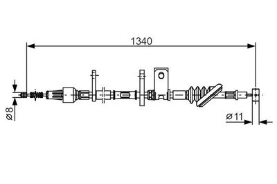 Тросик, cтояночный тормоз BOSCH 1 987 482 184 для SUZUKI X-90